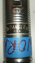 USA-made &quot;Ranger&quot; brand flashlight chrome-plated working condition ca 1950s - $25.00