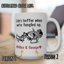 Personalized Life’s Better When We’re Tangled Up Mug Funny Couple Coffee... - $12.99+