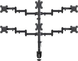 Suptek Hex LED LCD Monitor Stand up Desk Mount 6 Six Screens Heavy Duty ... - $108.89