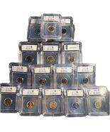 Lot Of FIFTEEN Gold And Ruthenium Plated, Genuine American Coins - ICG G... - $9,161.49 MXN