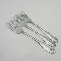 Oneida stainless flatware GLORIA MONTCLAIR Set of 3 salad forks - £5.24 GBP