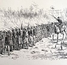 Captain Directing Infantry Firing 1882 Victorian Military Art DWAA8 - $19.99