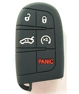 5 button BLACK Silicone Remote Smart Key Fob Case Cover Chrysler Jeep &amp; ... - $8.75