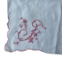 Handkerchief White Pink Monogrammed “F/J” Initial Letter 12x12” Hankie - $7.20