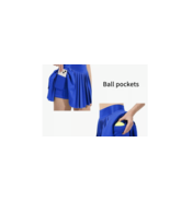 new Husnainna Pleated TENNIS SKIRT women&#39;s sz 6 (S) blue sport gym skort... - $420.85 MXN