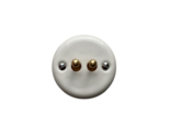 Porcelain Surface Mounted Toggle Switch 2 Gang Two-Way White Glaze Diame... - $45.01