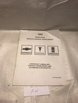 1992 Rear HVAC Service Manual Supplement for Lumina APV, Silhouette, Tra... - $4.95