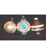 LOT of THREE (3) Vintage Christmas Ornaments Mid Century Indented Poland... - £17.53 GBP