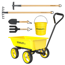 CHILDREN&#39;S GARDEN TOOLS GARDENING SET KIT EQUIPMENT WAGON CART TROWEL TO... - $121.99