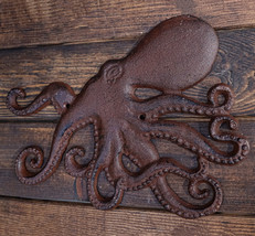 Cast Iron Nautical Marine Deep Sea Octopus Wall Decor Plaque Coastal Oce... - £18.21 GBP