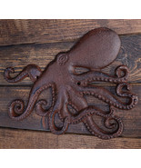 Cast Iron Nautical Marine Deep Sea Octopus Wall Decor Plaque Coastal Oce... - £18.08 GBP