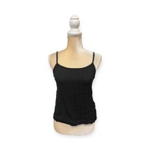 VTG Saks Fifth Avenue Black Silk Beaded Tank Top Size S Small - £31.64 GBP