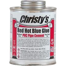 Christy's Red Hot Blue Glue PVC Cement - Medium Body, Very Fast Set, Low... - $29.66