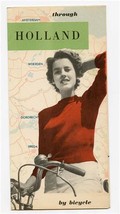 Through Holland by Bicycle Tour Brochure &amp; Information Sheet 1956 - £21.74 GBP