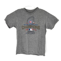 Chicago Cubs 2016 World Series Champions Majestic Men Shirt T-Shirt Gray Crew XL - £14.63 GBP