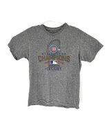Chicago Cubs 2016 World Series Champions Majestic Men Shirt T-Shirt Gray... - £14.55 GBP