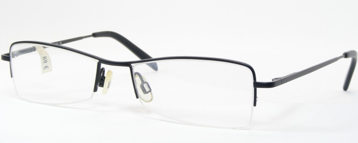 Vintage BI 8722 16 Negro Mate Gafas Montura Metálica 51-17-135mm - $56.42