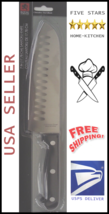 7" Santouku Chef's Knife Stainless Steel Kitchen Chef Home (Free-Shipping) New - $11.38