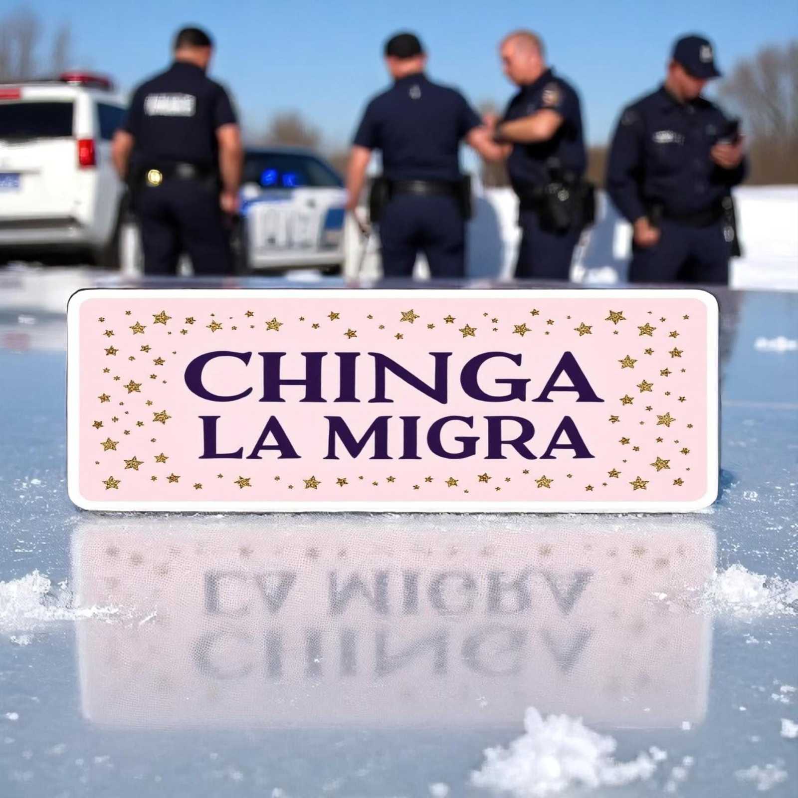 Chinga La Migra Car Magnet Or Bumper Sticker, Anti Trump Immigration Decal - $3.95+