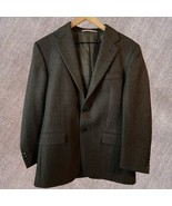 Hickey Freeman Blazer Chevron 100% Wool Size 38 Short Knit Woven Jacket USA - $85.10 CAD