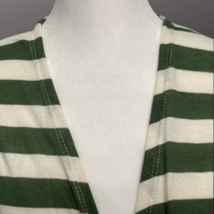 LuLaRoe Linsay Open Front Kimono Horizontal Green White Stripe Small NWT NOS image 8