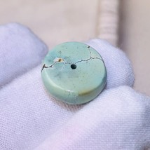 Natural Turquoise pendant donut Harmony Gemstone DIY 15.5mm - £30.49 GBP