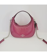 Coach CW036 Carmen Mini Crossbody Crinkled Pink Patent Leather Handbag P... - $163.84