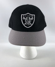 Oakland Raiders Fitted Baseball Hat Mitchell &amp; Ness Black Silver - Size  7 3/4 - £31.64 GBP