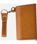 Naniwa Leather Tochigi Leather Hard Case with Strap Camel MADE IN JAPAN NWT - £14.94 GBP