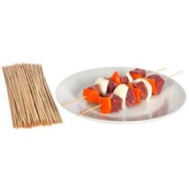 100 Bamboo 10&quot; Skewers Shish Kabob Bbq Party Skew Vegetable Short Grill Zone - £15.39 GBP