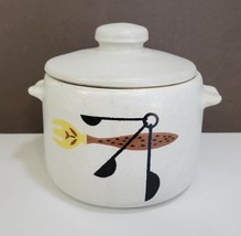 Vintage 1950s West Bend USA Pottery Crock Bean Soup Pot Stoneware With Lid - £9.54 GBP