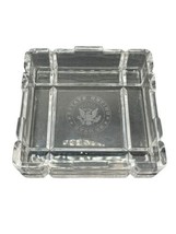 Vintage U.S. Senate Glass Ashtray Paula Hawkins Signed 3.5&quot; Trinket Dish... - £13.86 GBP