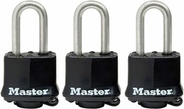 Master Lock Covered Stainless Steel Lock, 1-9/16 in. Wide, Black, 311SSTRILF. - £24.39 GBP