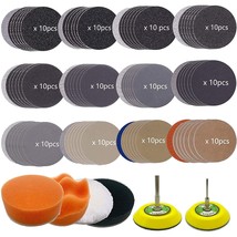 3 Inch Sandpaper Grit 60-10000 Wet Dry Sander Sheets With 1/8&quot;&amp;1/4&quot;Shank... - $32.94