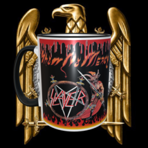 Slayer Show No Mercy Coffee 11oz Ceramic Mug Black Handle and Inside - £15.98 GBP