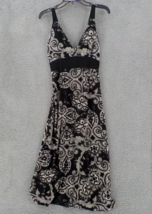 Jon &amp; Anna New York Sleeveless Slinky Dress Sz M Black &amp; White Poly Spandex Knit - £15.79 GBP