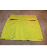 Gymboree BRIGHT IDEAS Neon Yellow Skirt Pink Zipper Pockets Sz 6 - $12.50