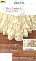 KOVOT Bedskirt | King/Queen Four Tier Ruffle Bed Skirt - Beige - £15.14 GBP