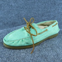 SPERRY By J.Crew Women Boat Shoe Blue Fabric Lace Up Size 9.5 Medium - $24.75