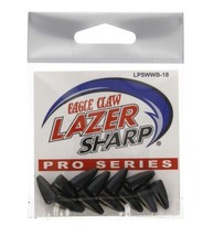 Eagle Claw Lazer Sharp Pro Series Worm Sinkers, Size 1/8, Pack of 12, LPSWWB-18 - £4.38 GBP
