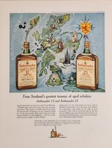 1960 Print Ad Ambassador Blended Scotch Whiskey 12 &amp; 25 Years Old - £16.22 GBP