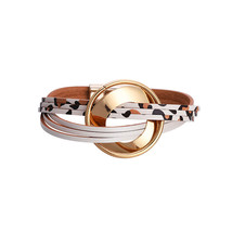 ALLYES Rose Gold Color Geometric Metal Charm Bracelets for Women Fashion Simple  - £9.64 GBP