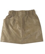 ZARA BASIC Taupe Brown faux leather skirt Size S - £16.61 GBP