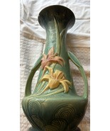 Vintage Roseville Pottery Zephyr Lily 1940&#39;s Flower Large Vase 138-10&quot; - $926.90 MXN