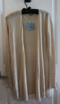 Acrobat Beige Linen Open Cardigan Sweater Size Women&#39;s Small - £39.10 GBP