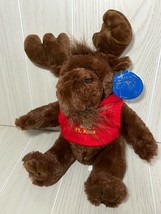 MJC Purr-fection US Army Ft. Knox plush stuffed moose red shirt sweatshi... - $8.01