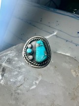 Turquoise ring Navajo Size 7 Sterling Silver women - £179.87 GBP