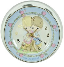 Precious Moments Love One Another Vintage Collectible Porcelain Plate Clock w/Bo - £29.40 GBP