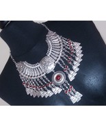 Silver Plated Drop Coin Anahit Necklace, Armenian Necklace Pomegranate S... - £43.74 GBP