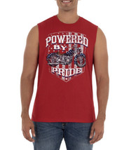 Powered By Pride Motorcycle Flag Red White Tank Top USA Pride Men’s 2XL ... - £21.06 GBP